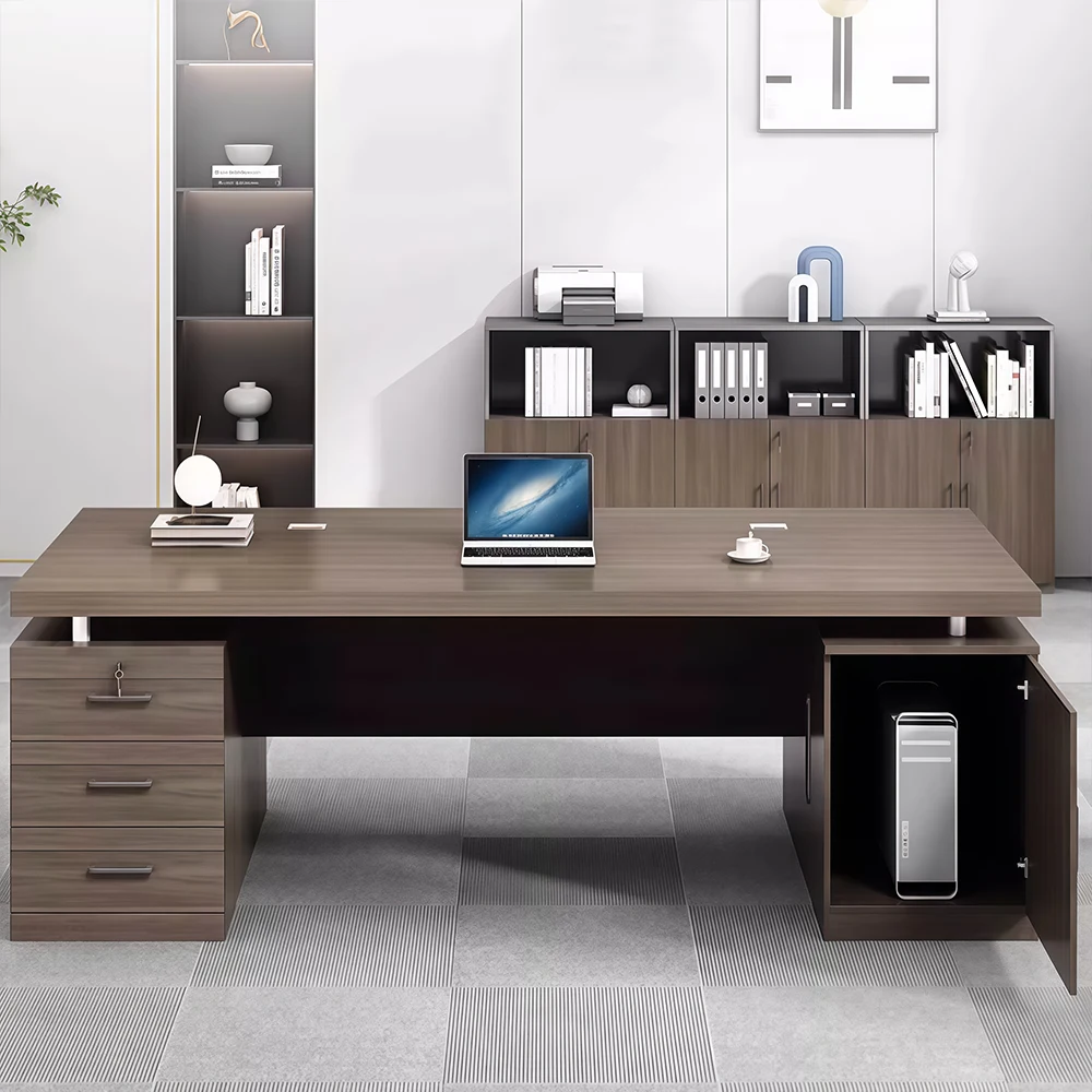 Office Computer Desk Double Cabinets Executive - Maoters - image 13