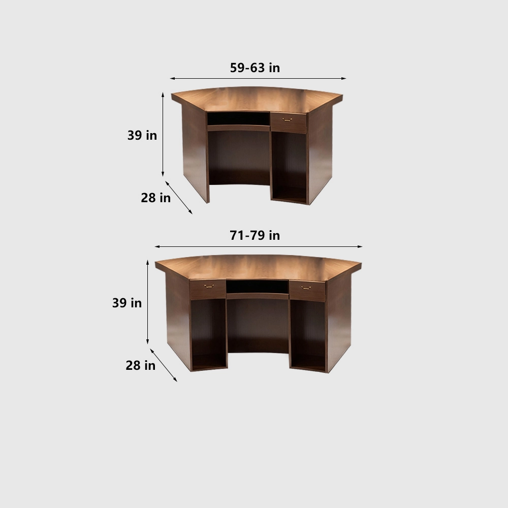 Reception Desk With Solid Wood Grain - Maoters - image 6