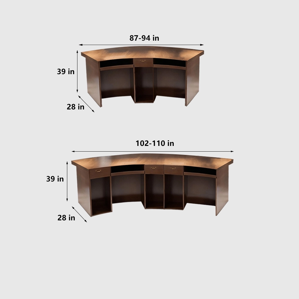 Reception Desk With Solid Wood Grain - Maoters - image 7