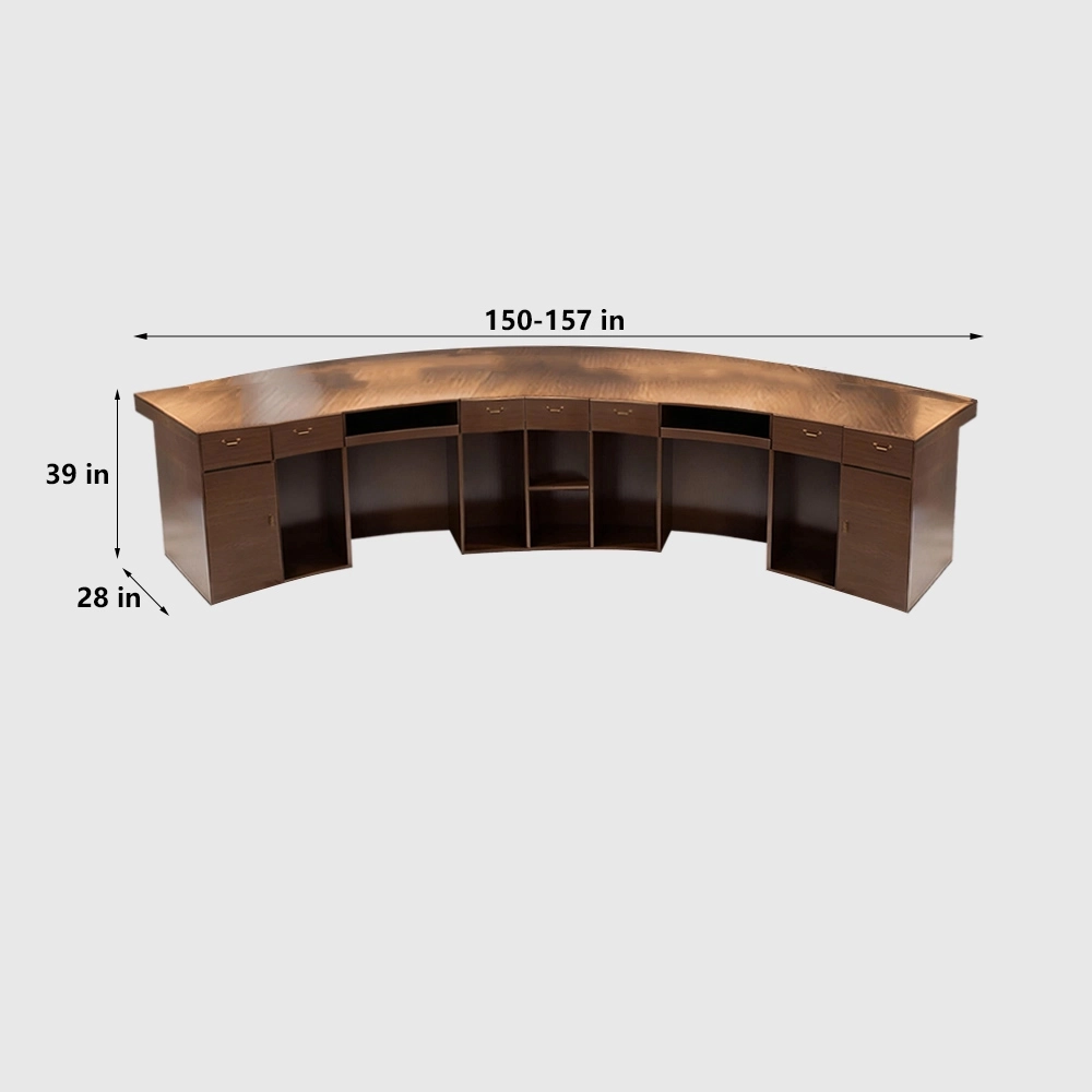 Reception Desk With Solid Wood Grain - Maoters - image 9