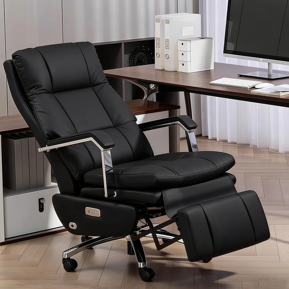 Reclining Rotatable Leather Executive Chair - image 2