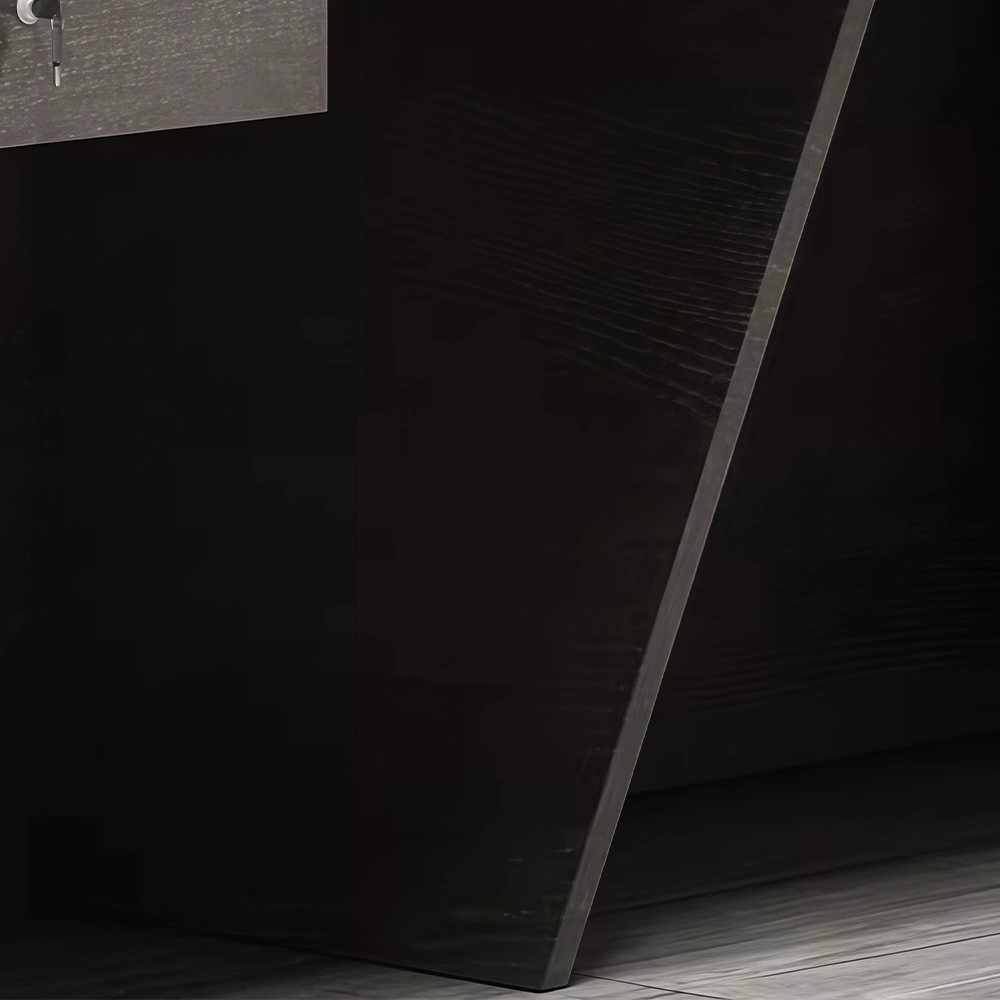 Rectangular Reception Desk in Black Oak - Maoters - image 5