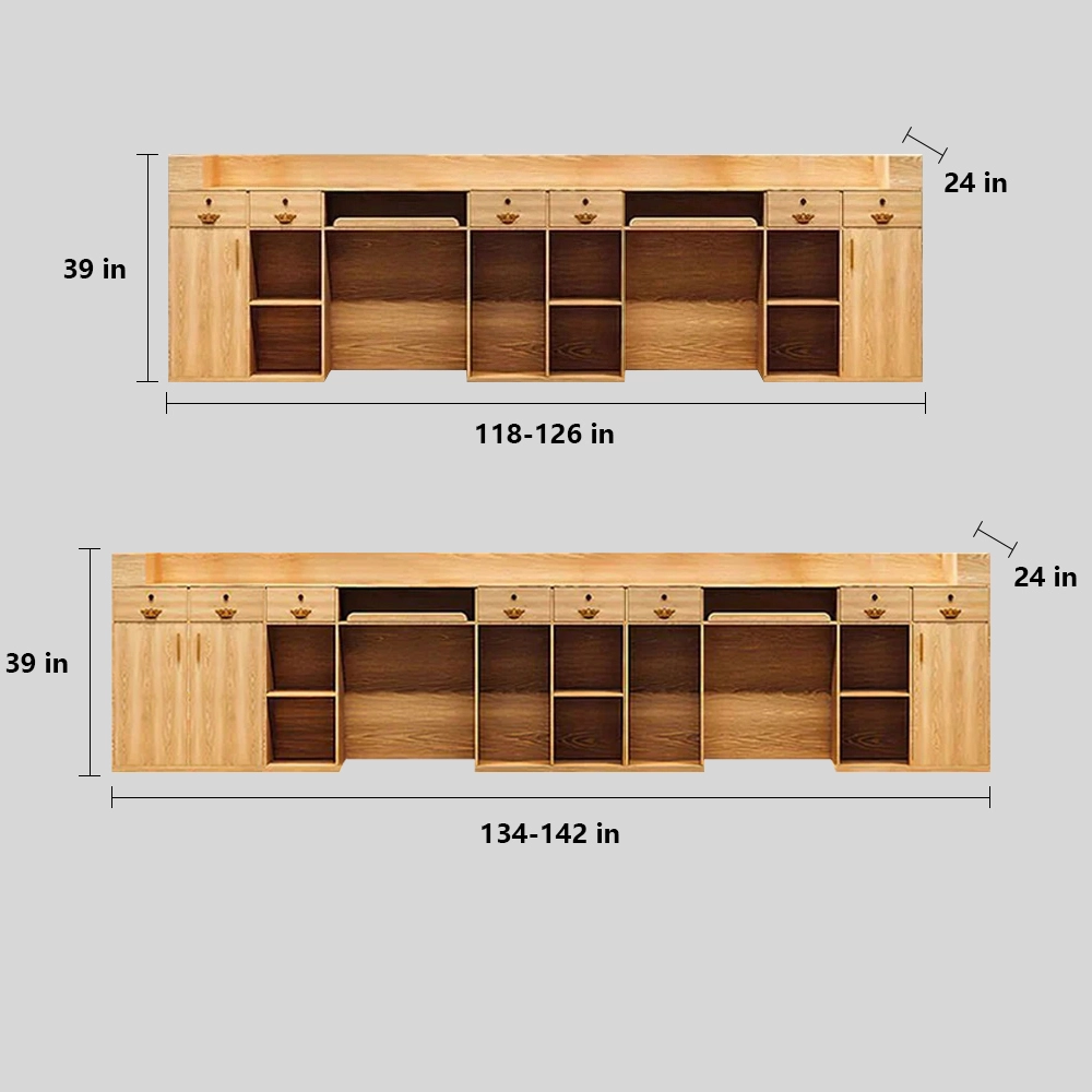 Retro Solid Wood Reception Desk - Maoters - image 8