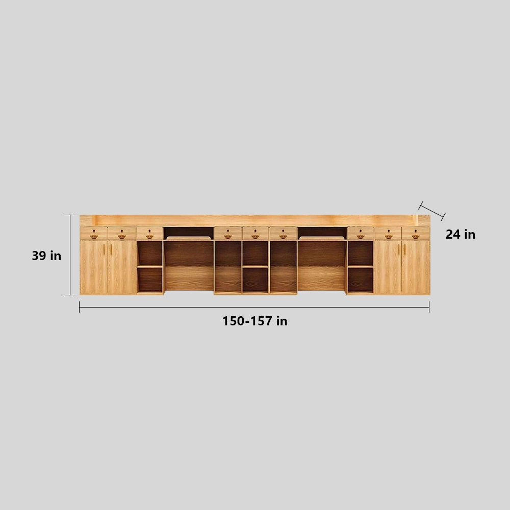 Retro Solid Wood Reception Desk - Maoters - image 9