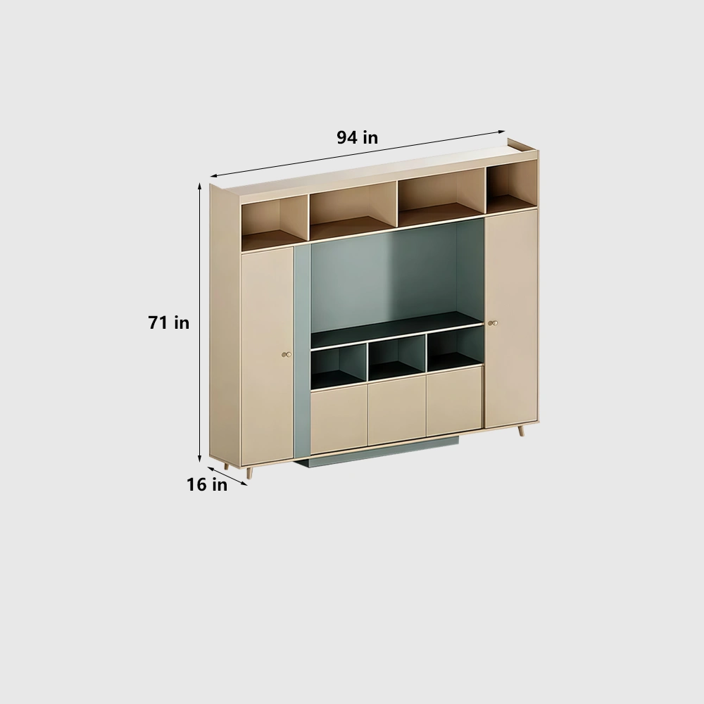 Light wood patchwork executive desk - image 9