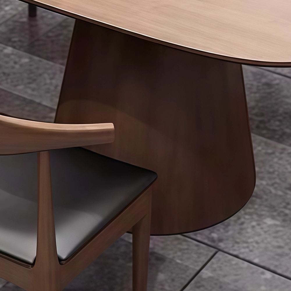 Scandinavian Oval Wood Conference Table - Maoters - image 7