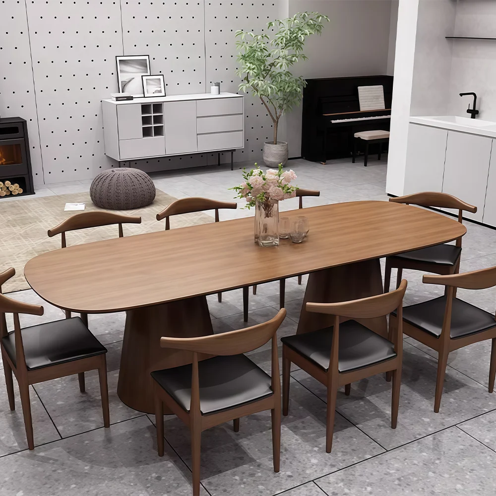 Scandinavian Oval Wood Conference Table - Maoters - image 2