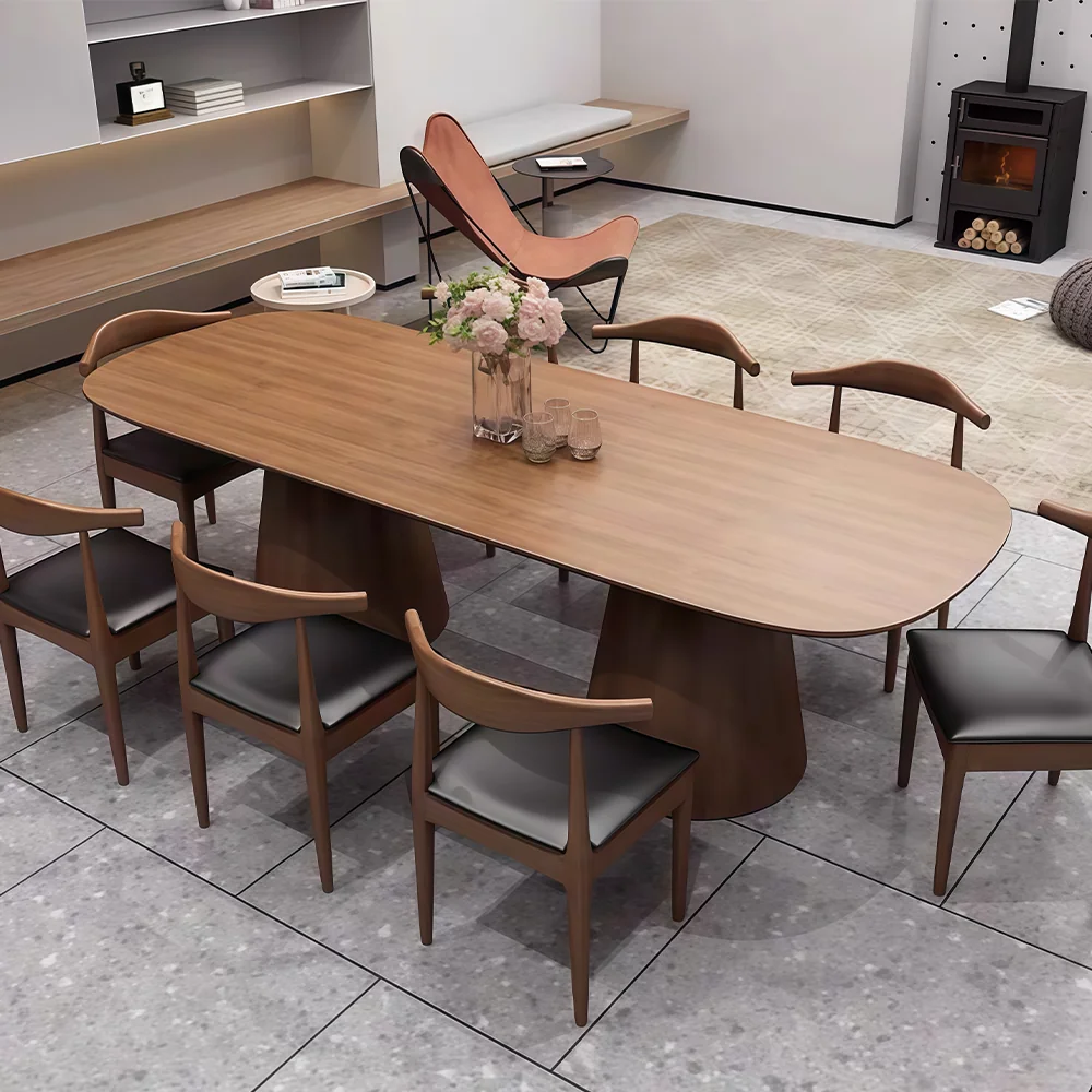 Scandinavian Oval Wood Conference Table - Maoters - image 3