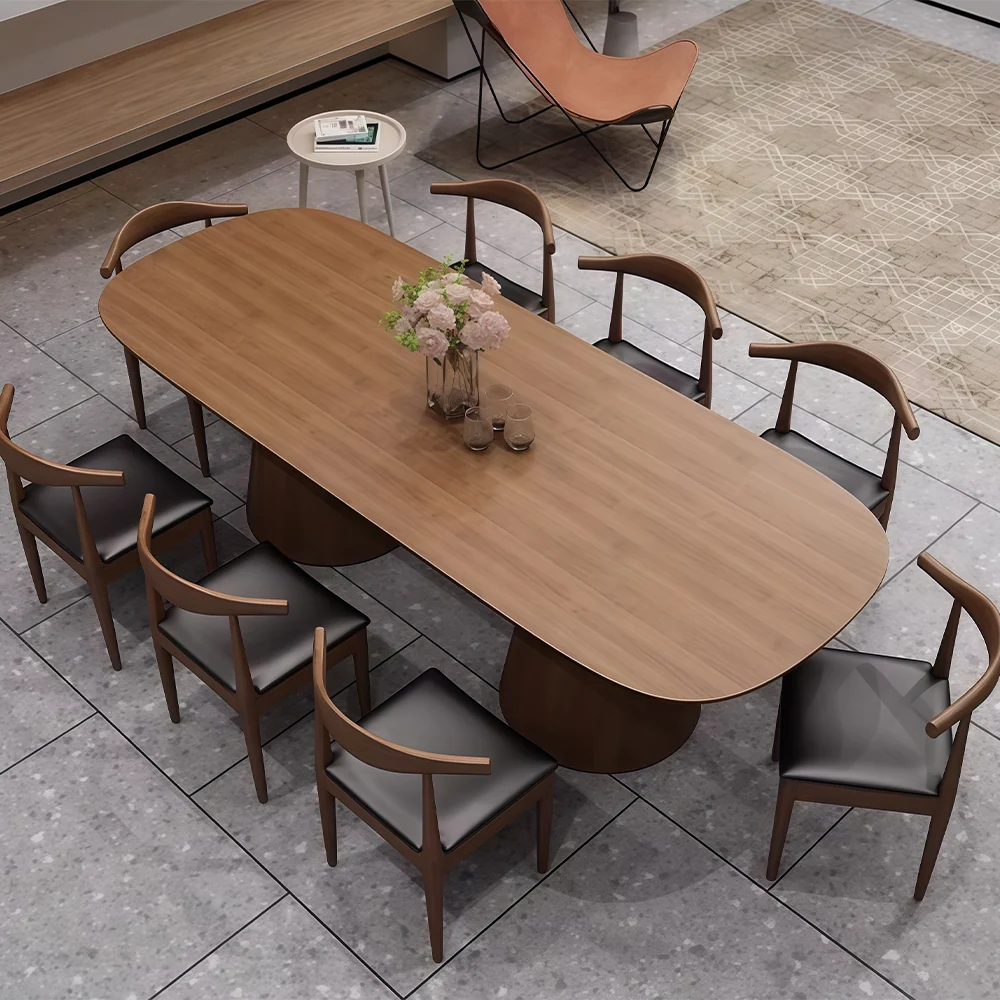 Scandinavian Oval Wood Conference Table - Maoters - image 4