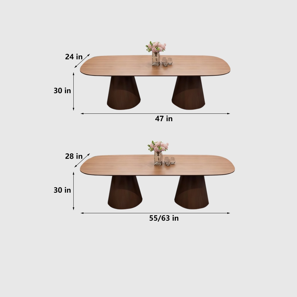 Scandinavian Oval Wood Conference Table - Maoters - image 8