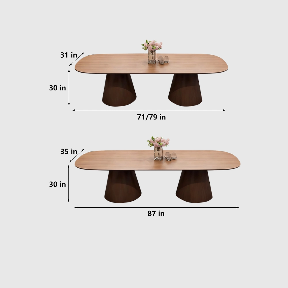 Scandinavian Oval Wood Conference Table - Maoters - image 9