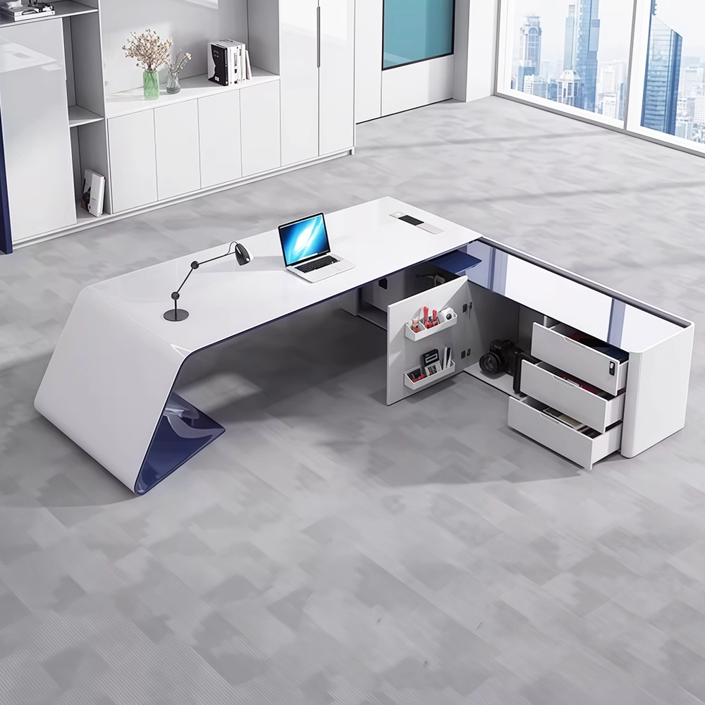 Simple Modern Lacquered Executive Desk - image 3