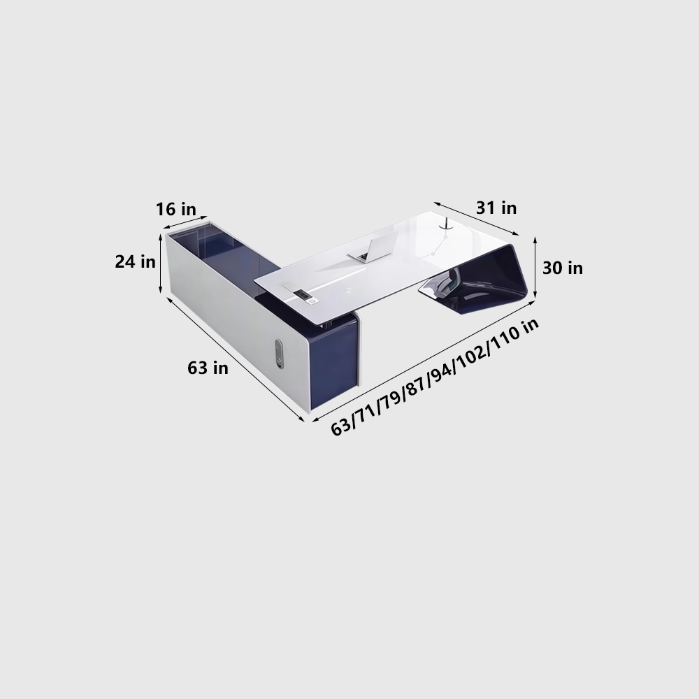 Simple Modern Lacquered Executive Desk - image 7