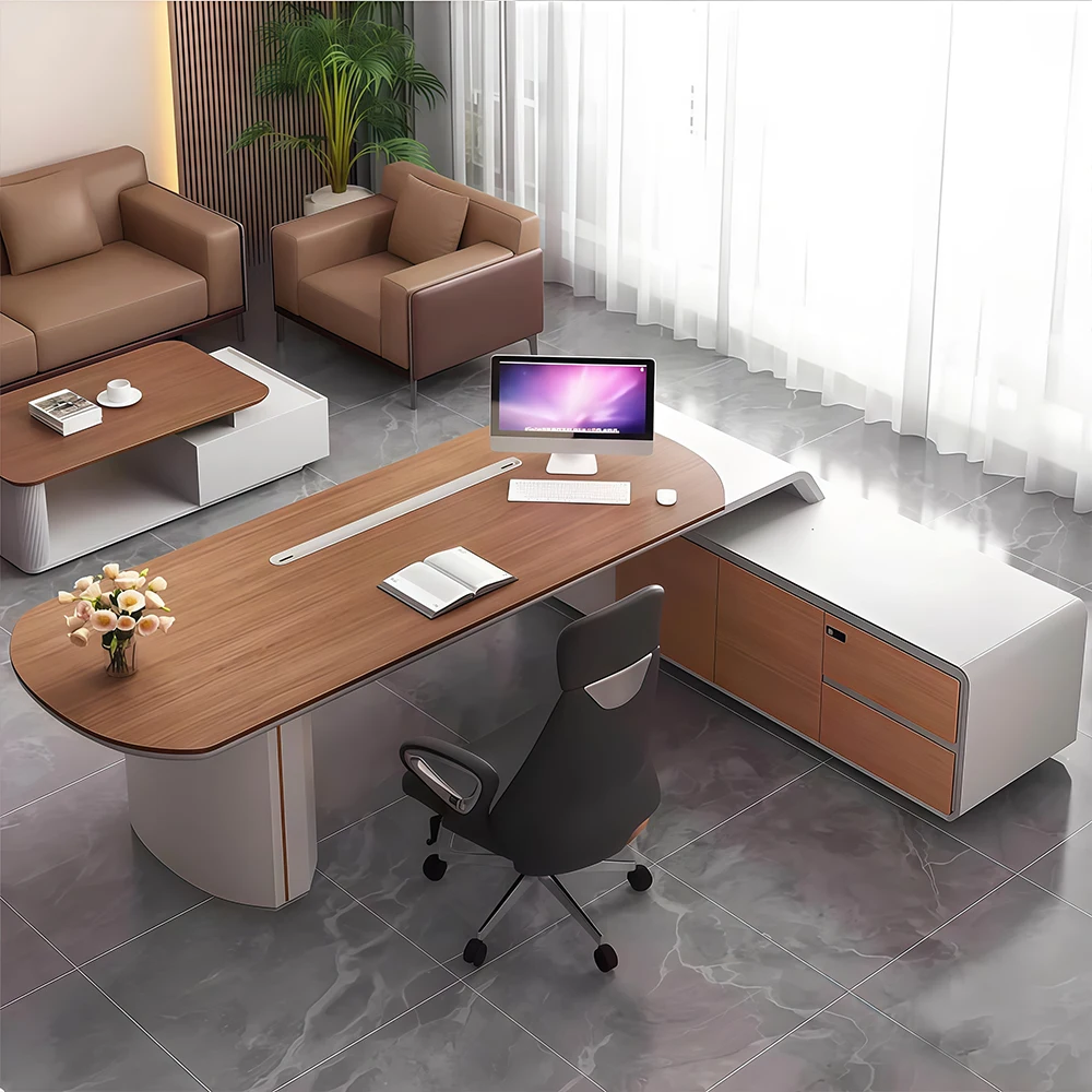 Simple Modern Office High-Grade President Table - image 11