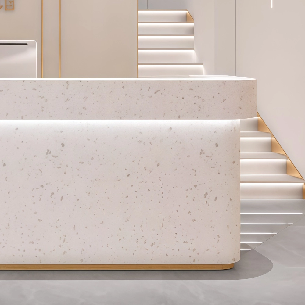 Simple Modern Stainless Steel Reception Desk - Maoters - image 4