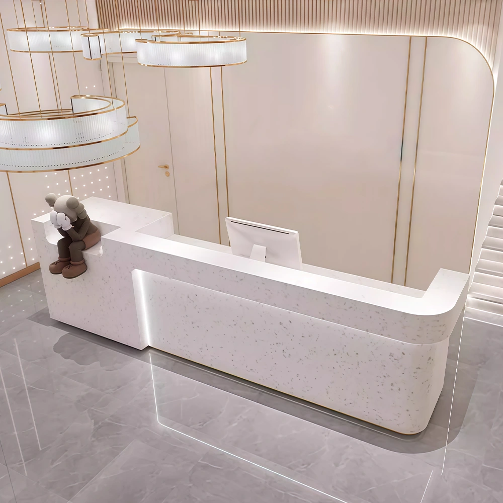 Simple Modern Stainless Steel Reception Desk - Maoters - image 2