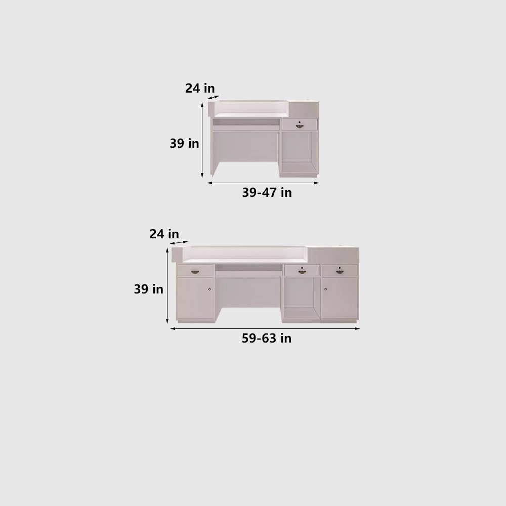 Simple Modern Stainless Steel Reception Desk - Maoters - image 7