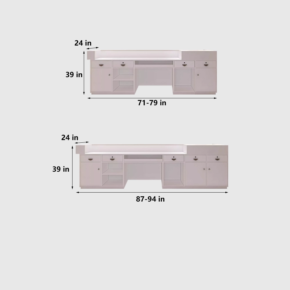 Simple Modern Stainless Steel Reception Desk - Maoters - image 8