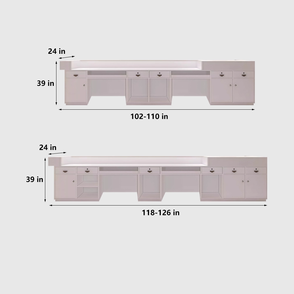 Simple Modern Stainless Steel Reception Desk - Maoters - image 9