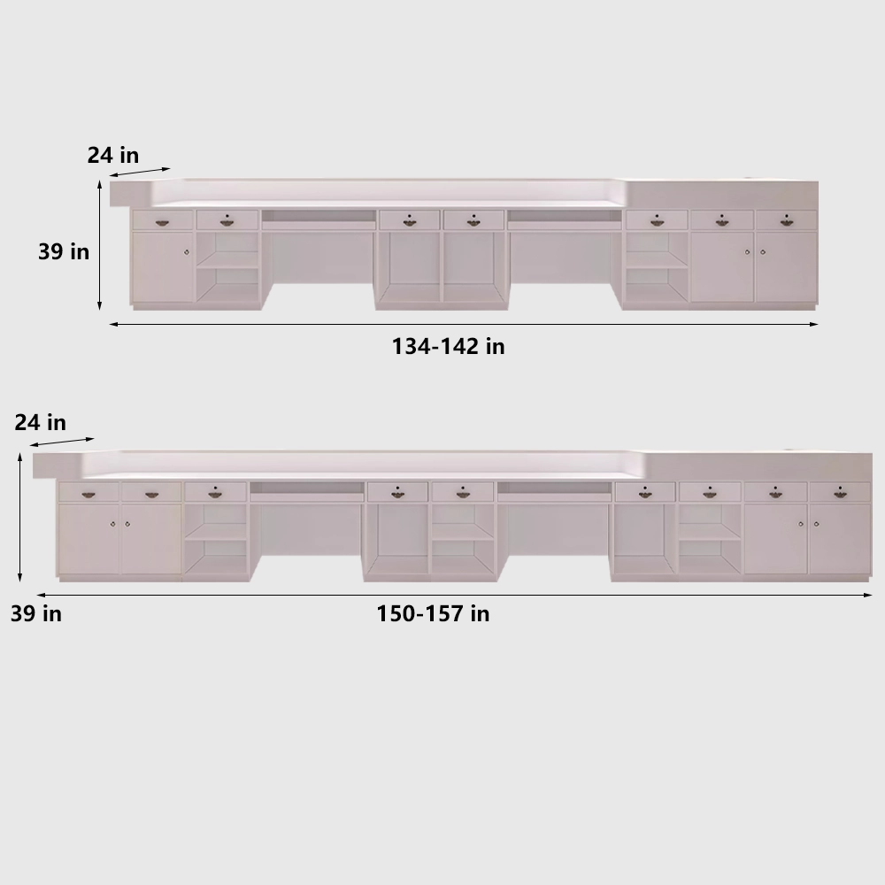 Simple Modern Stainless Steel Reception Desk - Maoters - image 10