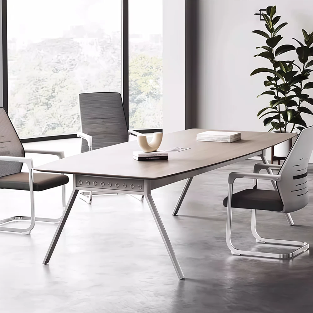 Simple Oval Conference Table Office Desk - image 2