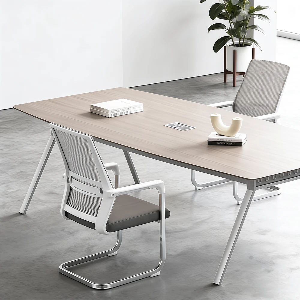Simple Oval Conference Table Office Desk - image 3