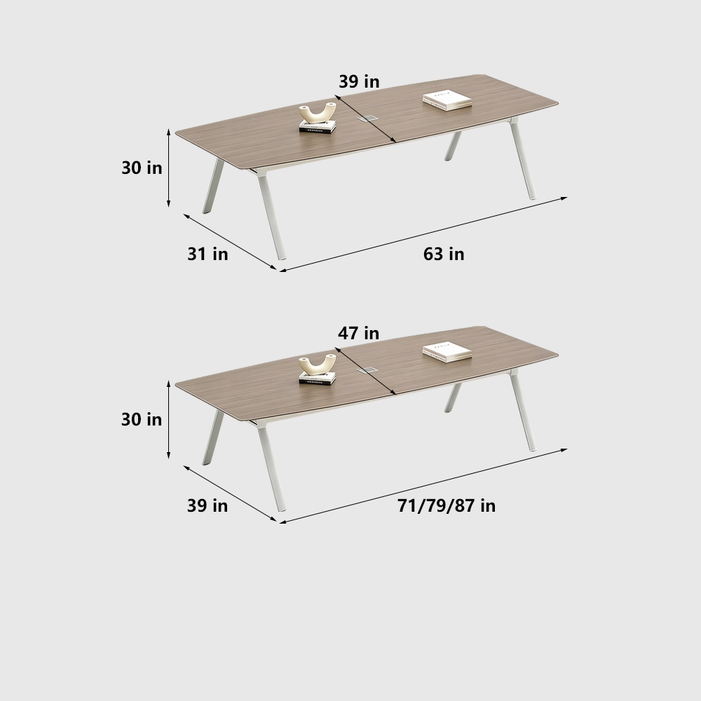 Simple Oval Conference Table Office Desk - image 7