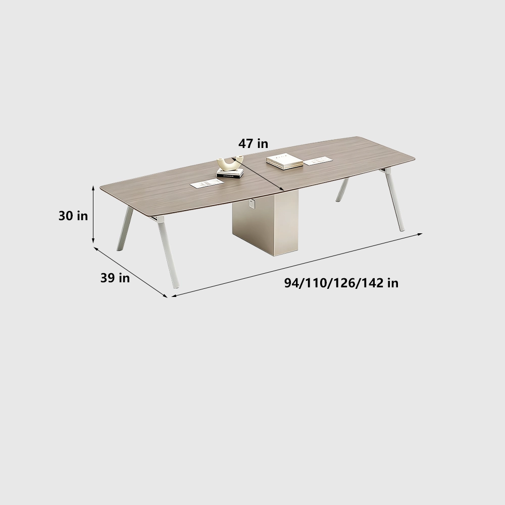 Simple Oval Conference Table Office Desk - image 8