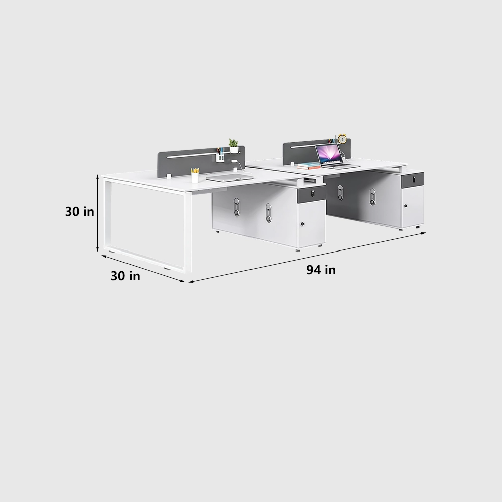 Simple Staff Desk - Free Combo with Lock &amp; Partition - image 8