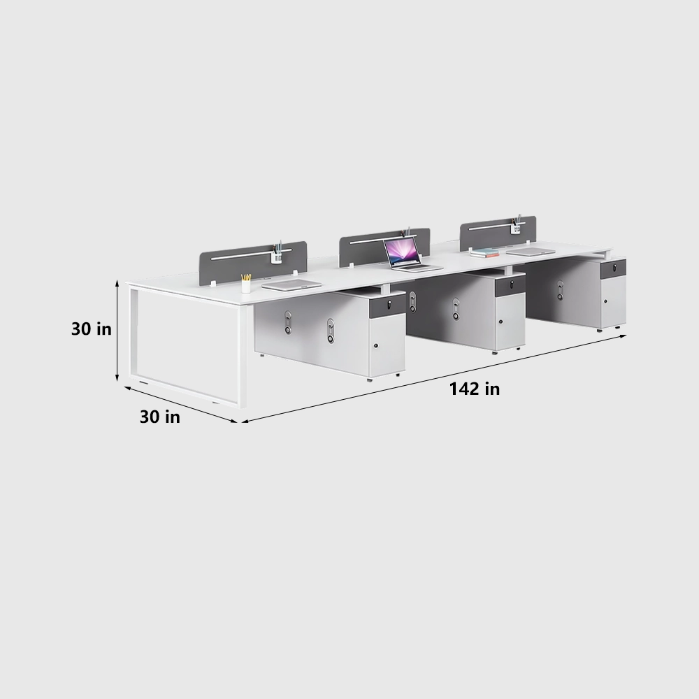Simple Staff Desk - Free Combo with Lock &amp; Partition - image 9