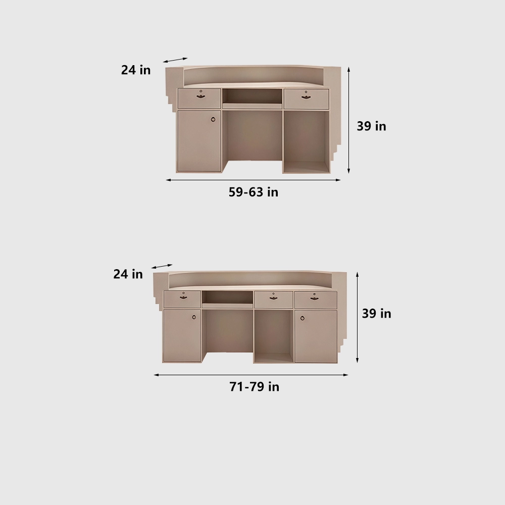 Reception Counter Cashier Desk - Classified Storage - image 10