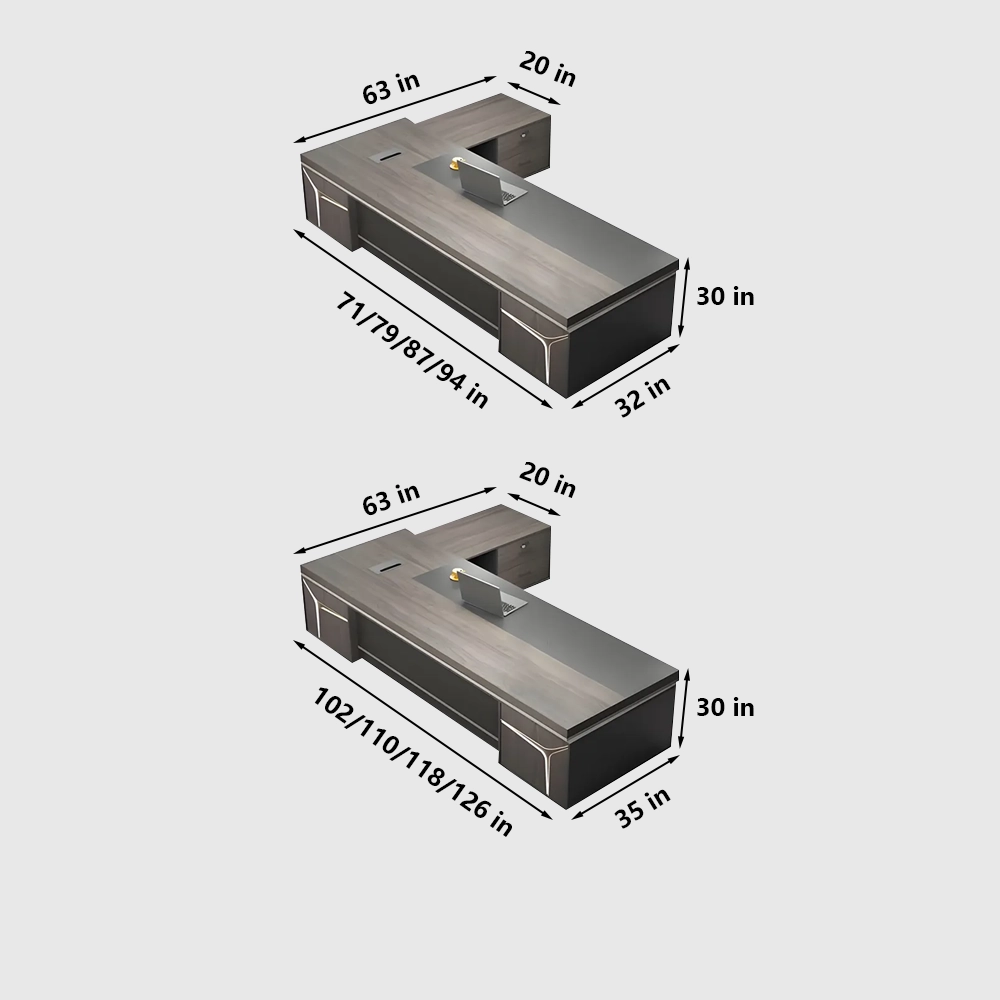 Dual-Drawer Executive Desk - image 7