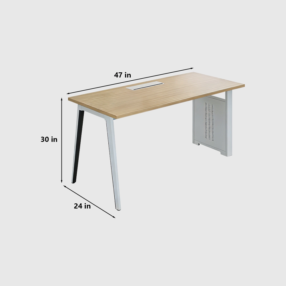 Employee Cubicle Desk with Partition Panels and Office Chair - image 7