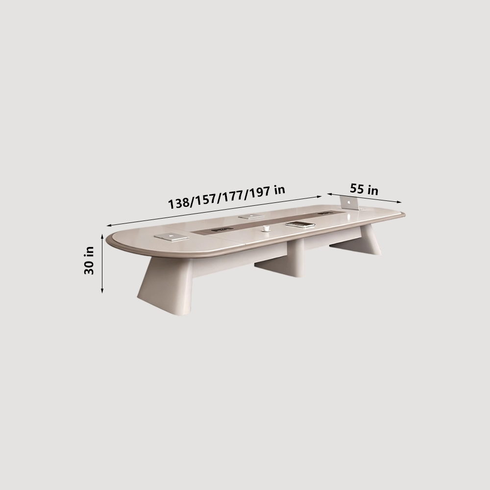 Modern Long Conference Table - Simple Design - image 8