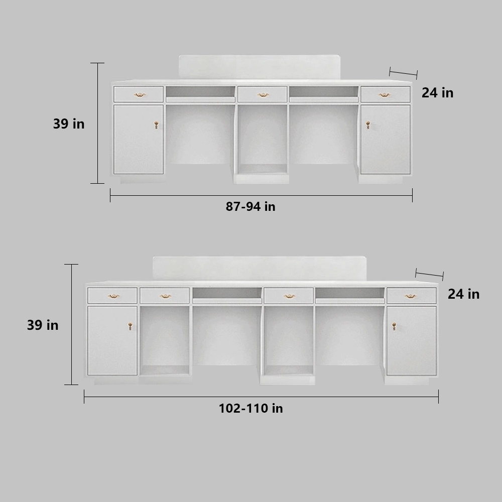Modern Stainless Steel Front Desk - Sleek &amp; Sturdy - image 33