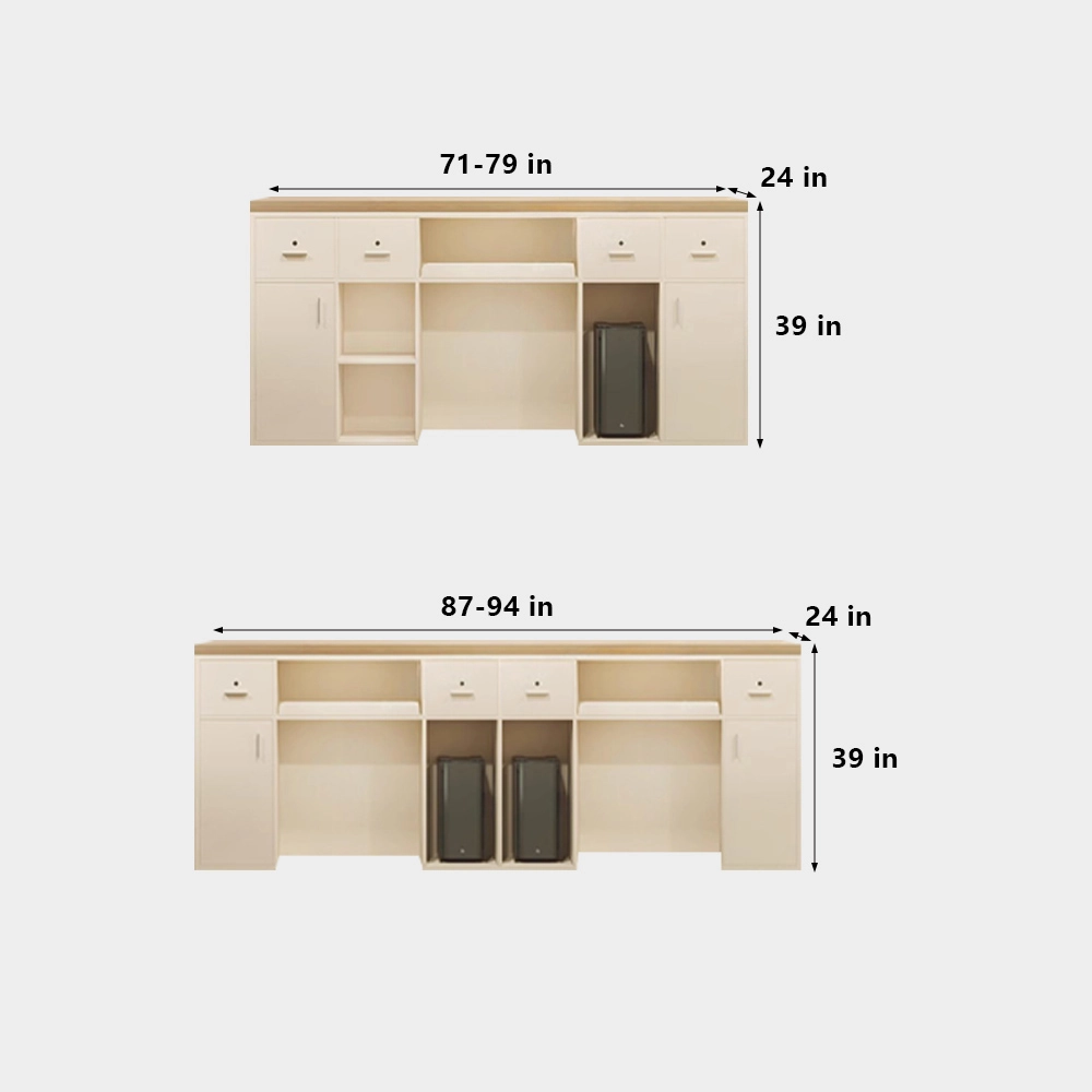 Modern Light Reception Desk - image 25