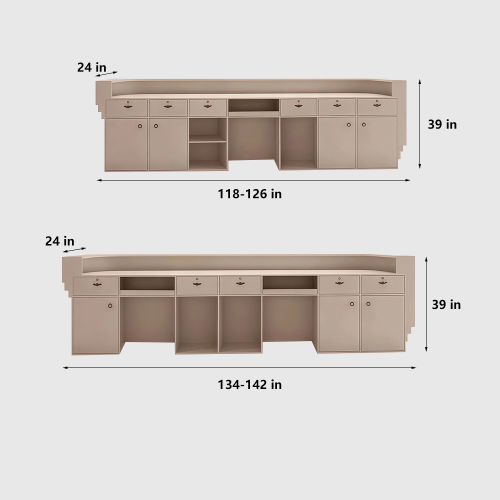 Reception Counter Cashier Desk - Classified Storage - image 12