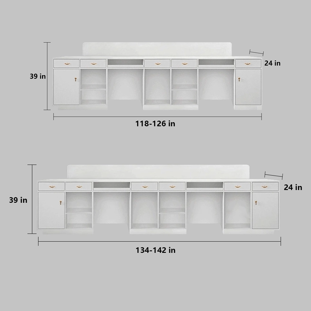 Modern Stainless Steel Front Desk - Sleek &amp; Sturdy - image 34