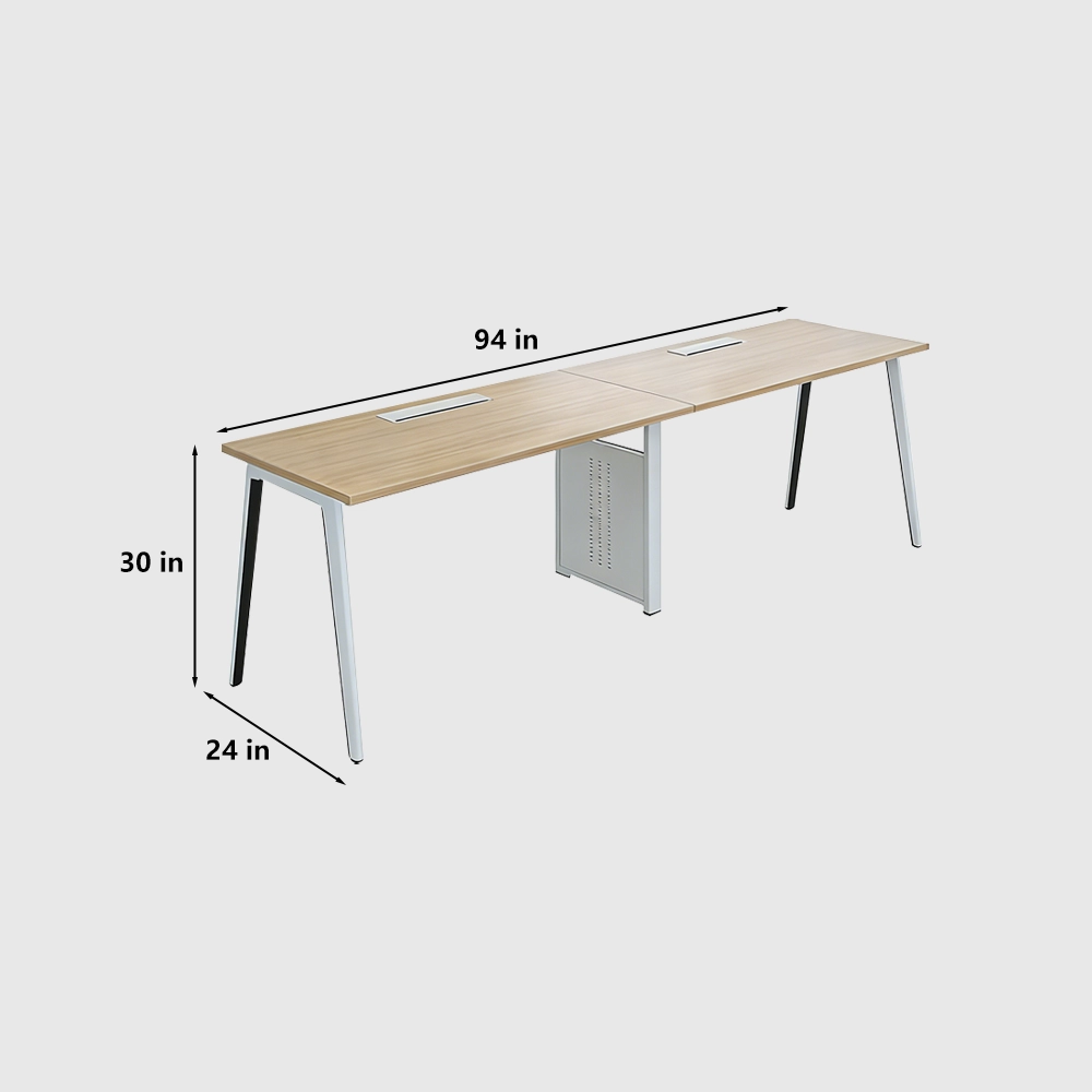 Employee Cubicle Desk with Partition Panels and Office Chair - image 9