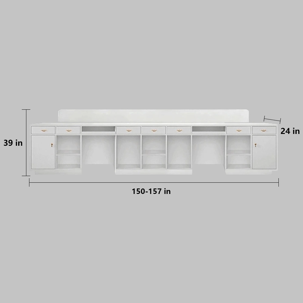 Modern Stainless Steel Front Desk - Sleek &amp; Sturdy - image 35