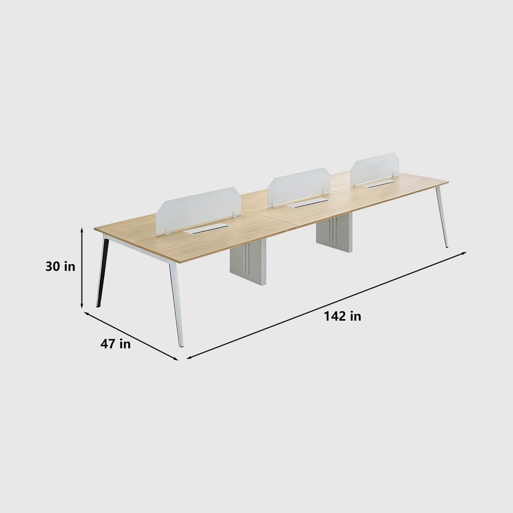 Employee Cubicle Desk with Partition Panels and Office Chair - image 10