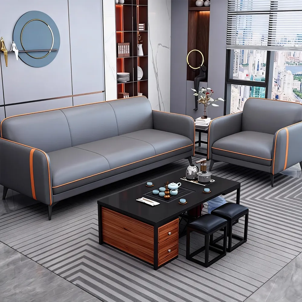 Stylish Leather Sofa, Three Seater - Maoters - image 4