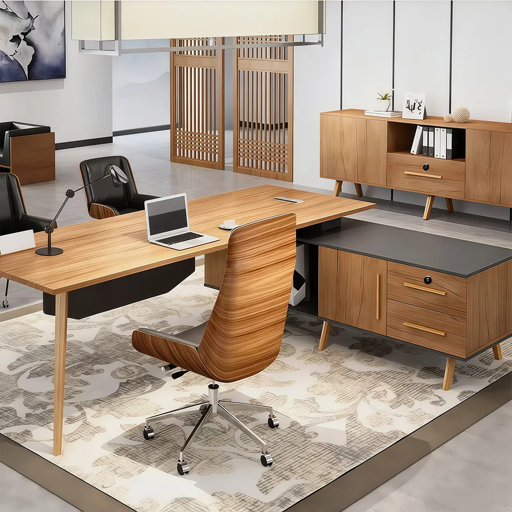 Stylish Solid Wood Executive Desk - image 8