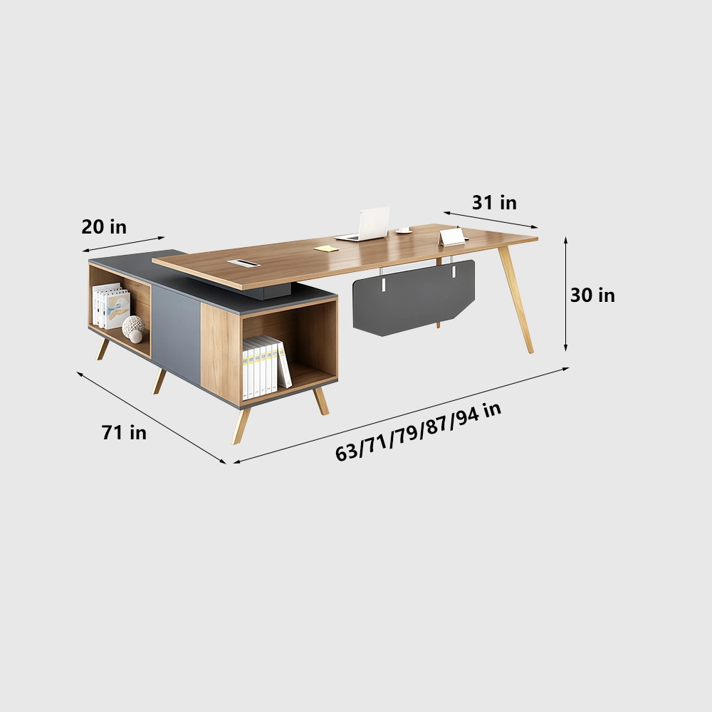 Stylish Solid Wood Executive Desk - image 13