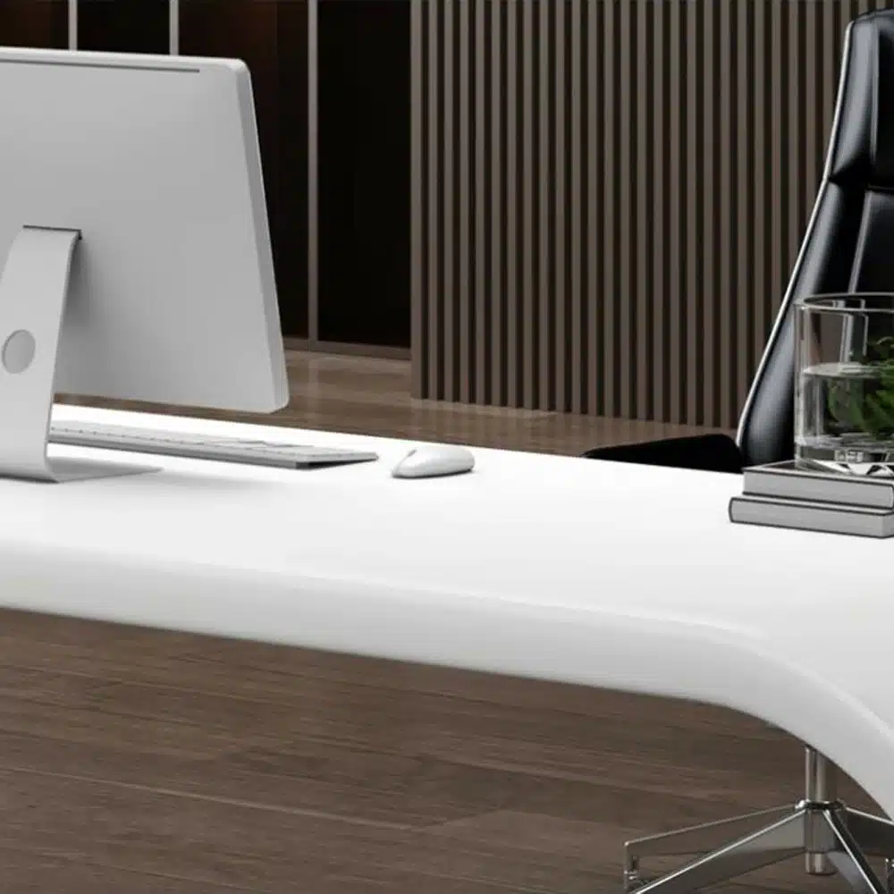 White Lacquered Techy Executive desk - Maoters - image 5