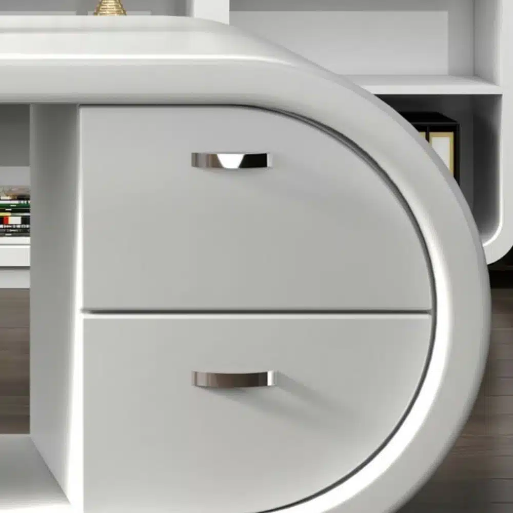 White Lacquered Techy Executive desk - Maoters - image 6