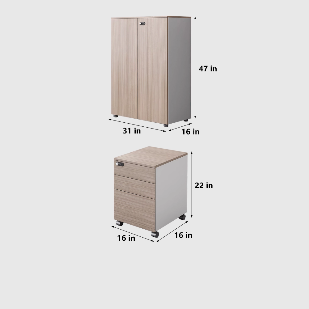 Wooden File Cabinet Secure Storage - image 8