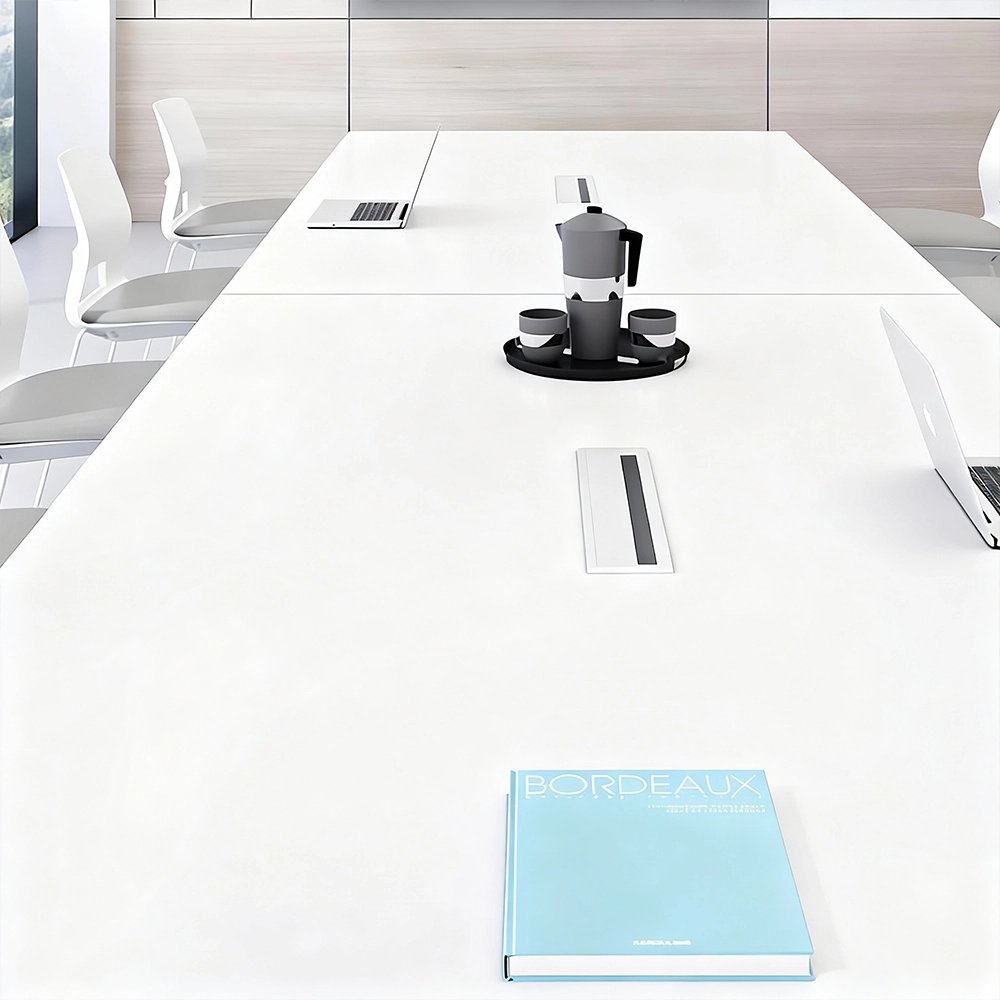 White Rectangular Conference Table – Maoters - image 4
