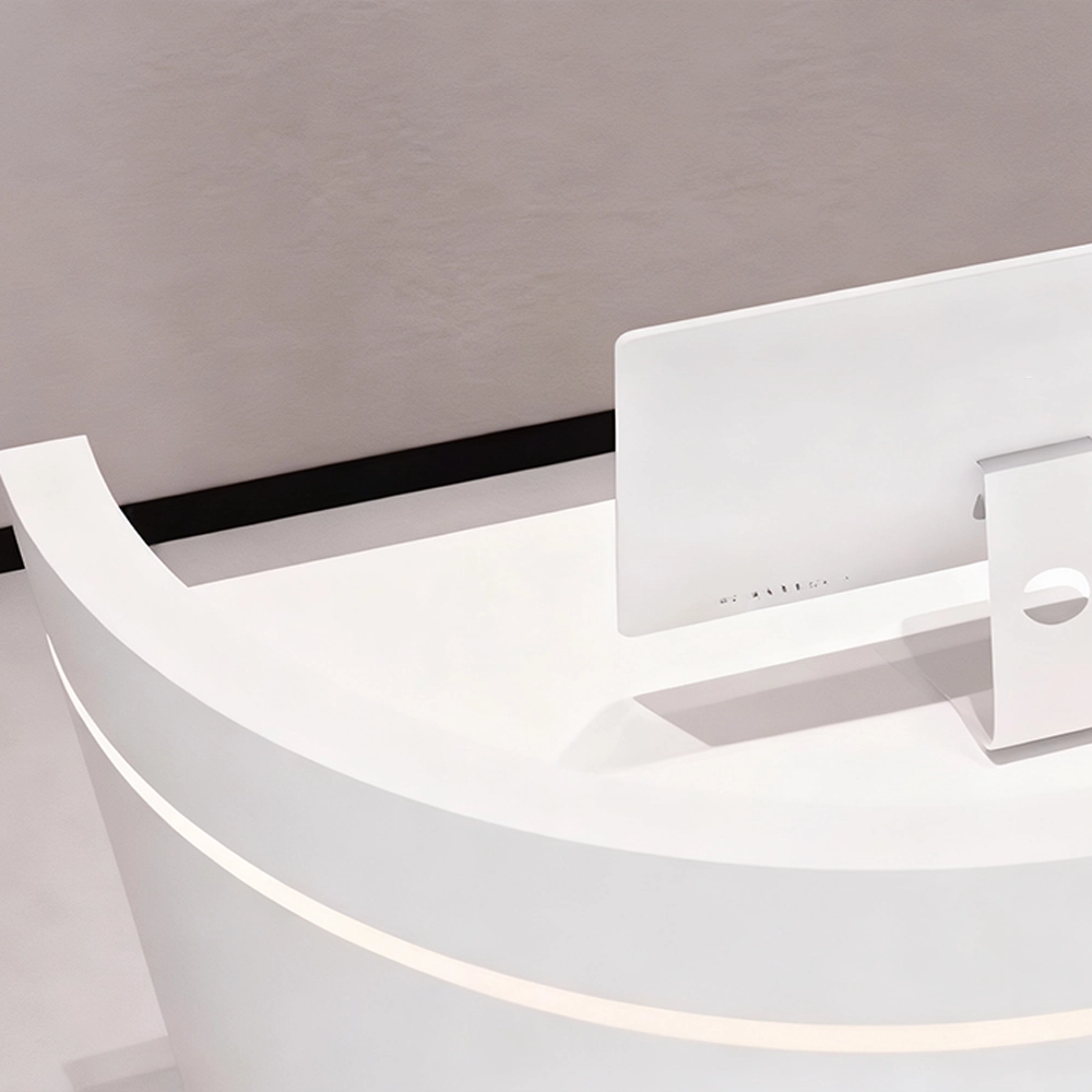 White Reception Counter LED With Lights - image 10
