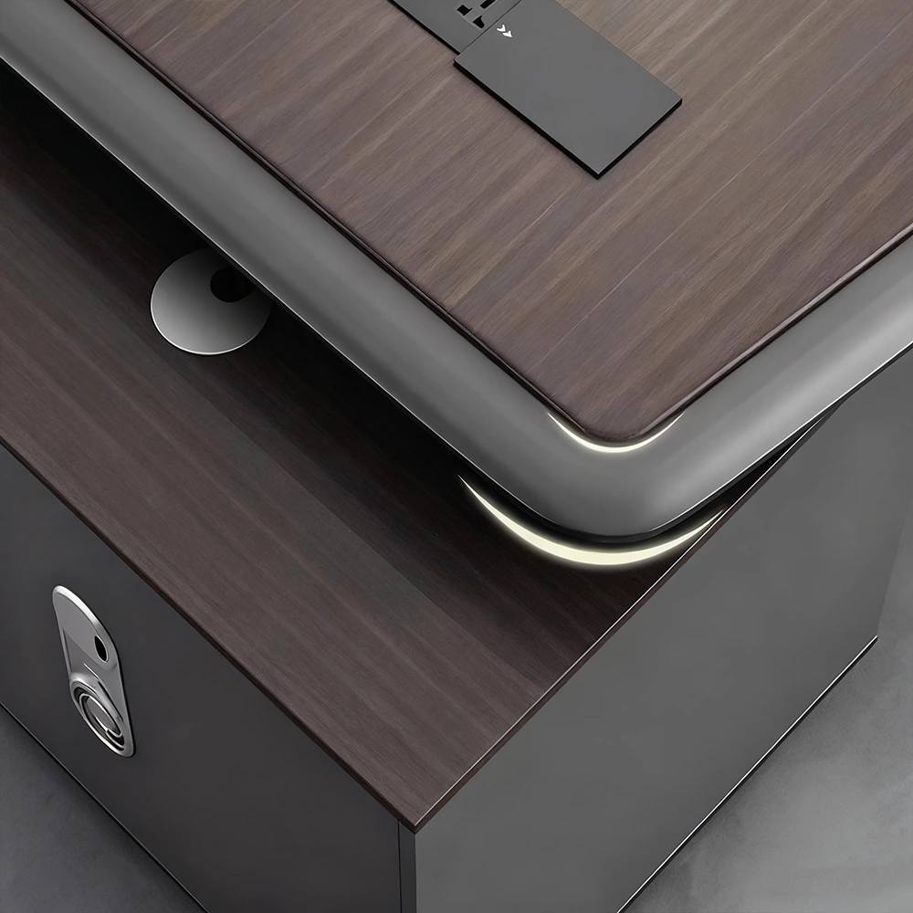 Lacquered Laminate Executive Desk - Maoters - image 12